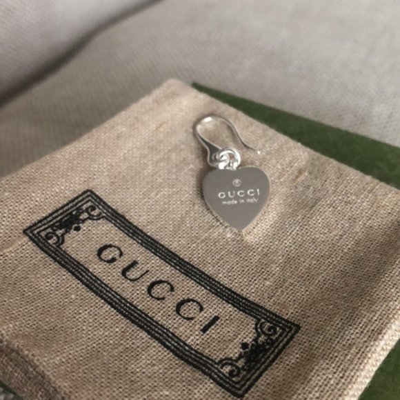 Gucci Sterling Silver Heart Earrings - Picture 3 of 10
